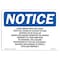 Signmission OSHA Notice Sign, 10" H, Rigid Plastic, Large Breed Dogs Off Leash With Full Range Sign, Landscape OS-NS-P-1014-L-13956 - alternate 1